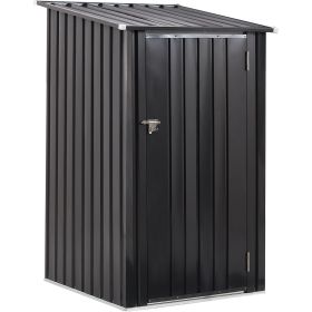 Outdoor Storage Shed, 3 x 3 FT Metal Steel Garden Shed with Single Lockable Door