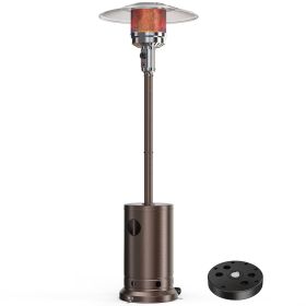 48,000 BTU Propane Patio Heater with Sand Box, Table, Double-Layer Stainless Steel Burner and Safety Protection System