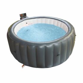 Inflatable hot tub 70.8"*27.9" portable spa pool outdoor spa for 2-3 people with cover equipped with 6 colors of light beads