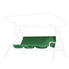 Garden Courtyard Outdoor Waterproof Polyester Taffeta Threeseater Swing Chair Hammock Seat Cushion Cover Cushion Cover 150*50*10CM (Green) (Color: Green)