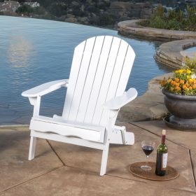 MALIBU RECLINING ADIRONDACK CHAIR (Color: White, Material: Acacia Wood)